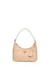Prada Accessori Pelletteria Camel Prada Re-edition 2005 Mini Bag In Neutral