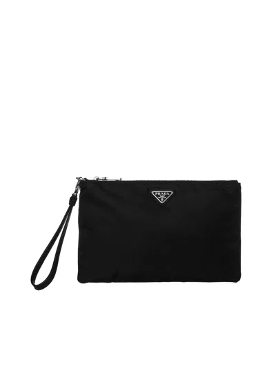 Prada Accessori Pelletteria Prada Black Pouch