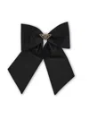 Prada Brass Hair Clip With Maxi Bow Design In Black