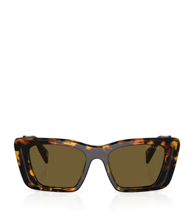 Prada Square-frame Sunglasses In Brown