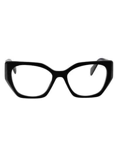 Prada Acetate Black Glasses Optical In 1ab1o1 Black