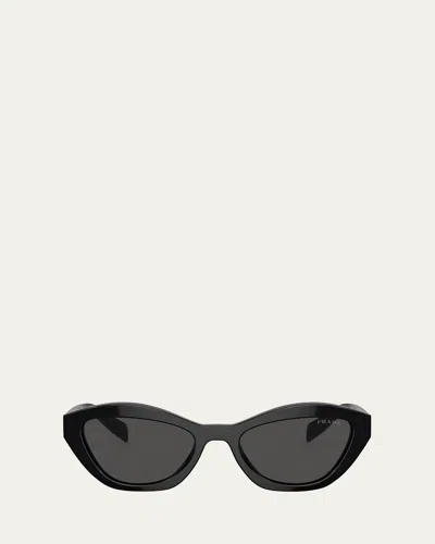 Prada Acetate Cat-eye Sunglasses In Black