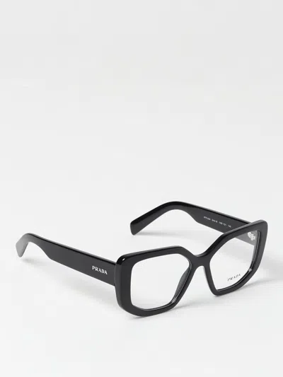 Prada Acetate Eyeglasses In Black