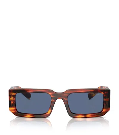 Prada 0pr 06ys Sunglasses In 17r06a Striped Radica