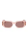 Prada Runway 49mm Rectangular Sunglasses In Pink