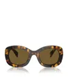 Prada Womens Yellow Pr A13s Butterfly-frame Acetate Sunglasses In Brown