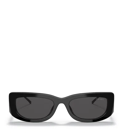 Prada Acetate Rectangle Pr14ys Sunglasses In Black