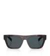 Prada Acetate Rectangular Sunglasses In Black