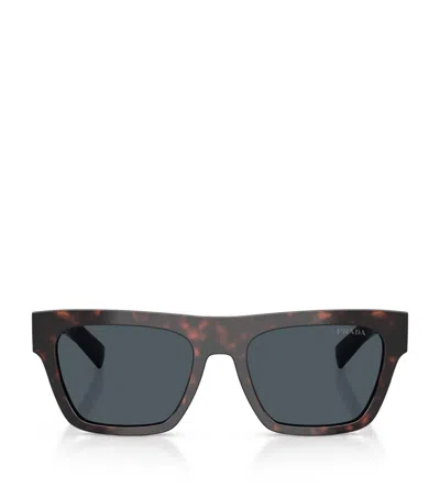 PRADA ACETATE RECTANGULAR SUNGLASSES