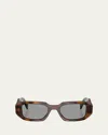 Prada Rectangular Sunglasses In Black