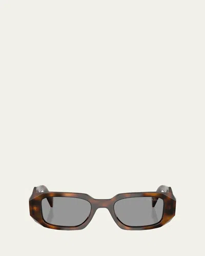 PRADA ACETATE RECTANGULAR SUNGLASSES