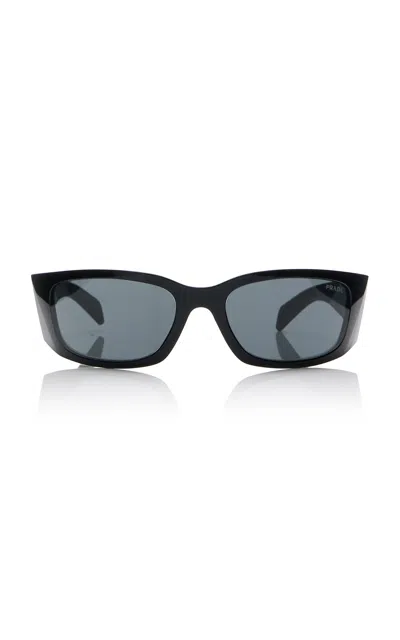 Prada Acetate Sunglasses In Black