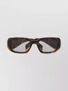 Prada Acetate Sunglasses Featuring Rectangular Design In Brown