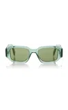 Prada Acetate Sunglasses In Green