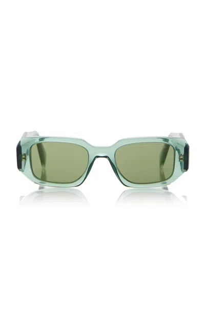 Prada Acetate Sunglasses In Green