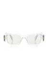Prada Rectangular Frame Sunglasses In Grey