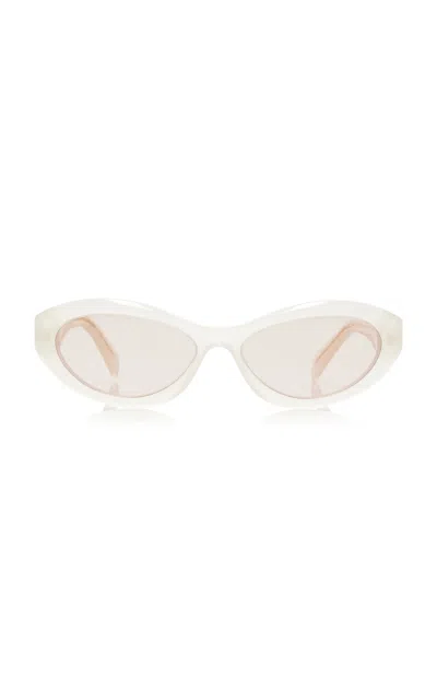 Prada Acetate Sunglasses In Ivory