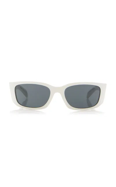 Prada Acetate Sunglasses In White