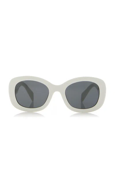 Prada Acetate Sunglasses In White