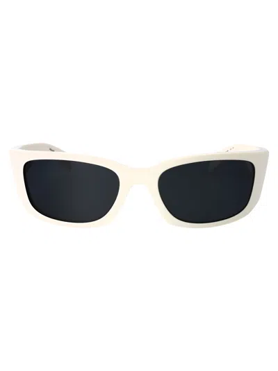 Prada Acetate Talc Sunglasses In Brown