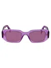 Prada Acetate Transparent Amethyst Sunglasses In Purple