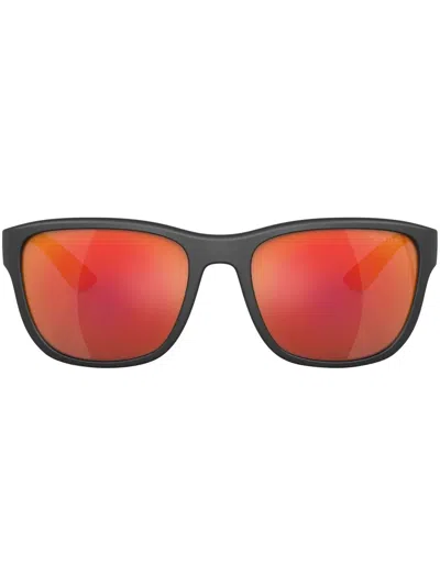 Prada Active Logo-print Sunglasses In Schwarz
