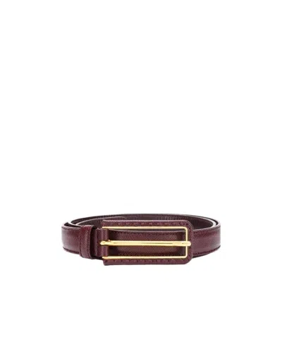 Prada Adjustable Buckled Belt In Red