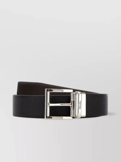 PRADA ADJUSTABLE REVERSIBLE LEATHER BELT