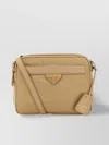 Prada Adjustable Strap Re-nylon Crossbody Bag With Front Pocket