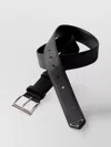 Prada Adjustable Textured Leather Belt In Black