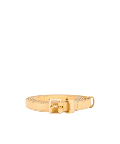 Prada Adjustable Waist Belt In Gold