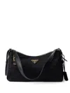 Prada Aimee Large Re-nylon And Leather Shoulder Bag With Padlock