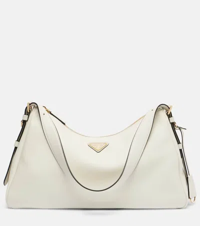Prada Aimée Large Leather Shoulder Bag
