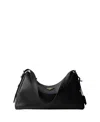 Prada Aimee Large Leather Shoulder Bag In Black