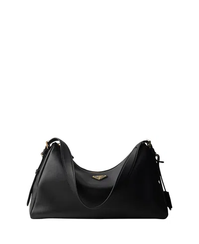 PRADA AIMEE LARGE LEATHER SHOULDER BAG