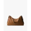 Prada Aimee Grain Leather Shoulder Bag In Brown