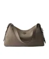 Prada Aimee Large Leather Shoulder Bag In Neutral