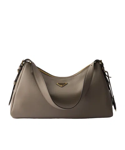 PRADA PRADA AIMÉE LARGE LEATHER SHOULDER BAG