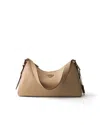 Prada Large Leather Aimée Shoulder Bag In Sand