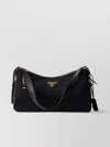 Prada Aimée Large Re-nylon Shoulder Bag In Black