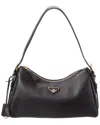 Prada Aimee Medium Leather Hobo Bag In Black