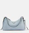 Prada Aimee Medium Leather Shoulder Bag In Blau