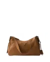 Prada Aimee Medium Leather Shoulder Bag In Brown