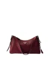 Prada Aimee Medium Leather Shoulder Bag In Red