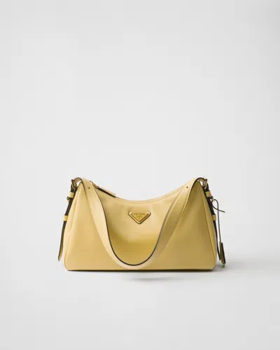 Prada Mittelgrosse  Aimée Schultertasche Aus Leder In Vanille