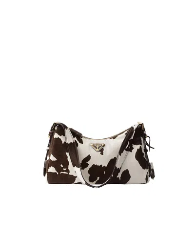 Prada Aimee Medium Printed Leather Shoulder Bag In Animal Print