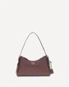 Prada Medium Aimee Shoulder Bag In Leather In Burgundy
