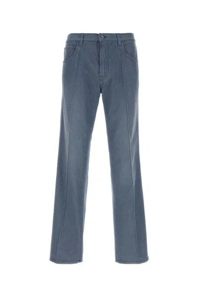 Prada Denim Jeans Trousers Belt Loops Pockets In Blue