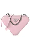 Prada Alabastro Saffiano Leather Mini Triangle Crossbody Pouch (authentic Pre-  Loved)