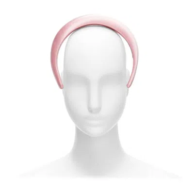 Pre-owned Prada Alice Light Pink Satin Oversized Padded Puffy Headband